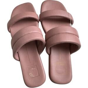 Dolce Vita Women's Low Heel Adore Rose Leather Flat Sandals Sz 7.5 NWOT